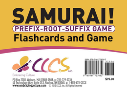 CCCS SAMURAI! PREFIX-ROOT-SUFFIX GAME FLASHCARD AND GAME trademark