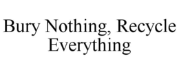 BURY NOTHING, RECYCLE EVERYTHING trademark
