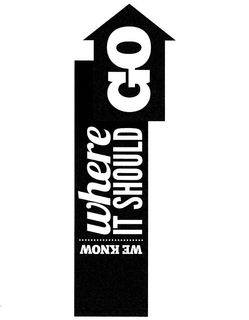 WE KNOW WHERE IT SHOULD GO trademark