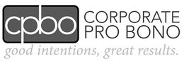 CPBO CORPORATE PRO BONO GOOD INTENTIONS, GREAT RESULTS. trademark