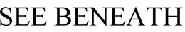 SEE BENEATH trademark