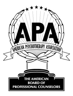 APA AMERICAN PSYCHOTHERAPY ASSOCIATION THE AMERICAN BOARD OF PROFESSIONAL COUNSELORS trademark