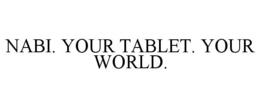 NABI. YOUR TABLET. YOUR WORLD. trademark