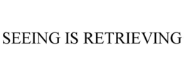 SEEING IS RETRIEVING trademark