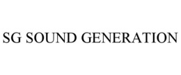 SG SOUND GENERATION trademark