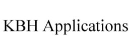 KBH APPLICATIONS trademark