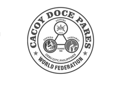 CACOY DOCE PARES WORLD FEDERATION ESKRIMA ARNIS PANGAMOT ESKRIDO CEBU CITY, PHILIPPINES FOUNDED 1932 trademark
