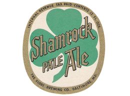 INTERNAL REVENUE TAX PAID · CONTENTS 12FL. OZS. THE GLOBE BREWING CO., BALTIMORE, MO. SHAMROCK PALE ALE trademark