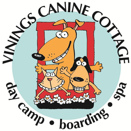 VININGS CANINE COTTAGE DAY CAMP · BOARDING · SPA trademark