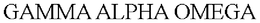 GAMMA ALPHA OMEGA trademark