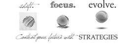 SHIFT. FOCUS. EVOLVE. CONTROL YOUR FUTURE WITH STRATEGIES trademark