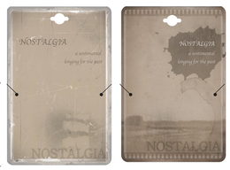 NOSTALGIA A SENTIMENTAL LONGING FOR THE PAST NOSTALGIA trademark