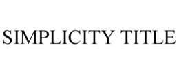 SIMPLICITY TITLE trademark