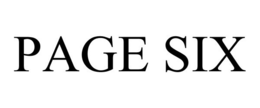 PAGE SIX trademark