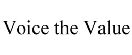 VOICE THE VALUE trademark