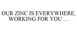 OUR ZINC IS EVERYWHERE, WORKING FOR YOU .... trademark