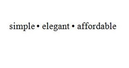 SIMPLE · ELEGANT · AFFORDABLE trademark