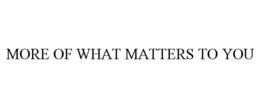 MORE OF WHAT MATTERS TO YOU trademark