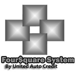 FOUR$QUARE SYSTEM BY UNITED AUTO CREDIT trademark