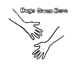 HUGS GIVEN HERE trademark
