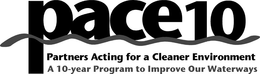 PACE10 PARTNERS ACTING FOR A CLEANER ENVIRONMENT A 10-YEAR PROGRAM TO IMPROVE OUR WATERWAYS trademark