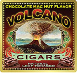 CHOCOLATE MAC NUT FLAVEOR VOLCANO CIGARS NATURAL LEAF TOBACCO trademark