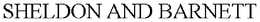SHELDON AND BARNETT trademark