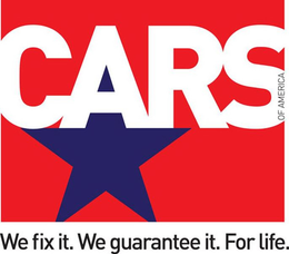 CARS OF AMERICA WE FIX IT. WE GUARANTEEIT. FOR LIFE. trademark