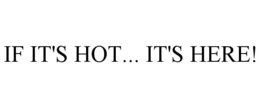 IF IT'S HOT... IT'S HERE! trademark