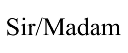 SIR/MADAM trademark