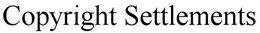 COPYRIGHT SETTLEMENTS trademark