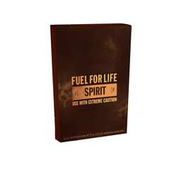 FUEL FOR LIFE SPIRIT VOLUME 75ML VOLUME 75ML USE WITH EXTREME CAUTION EAU DE TOILETTE POUR HOMME E75 ML 2.5 FL.OZ. VAPORSATEUR NATURAL SPRAY trademark