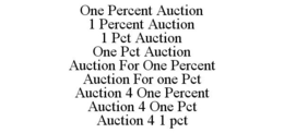 ONE PERCENT AUCTION 1 PERCENT AUCTION 1 PCT AUCTION ONE PCT AUCTION AUCTION FOR ONE PERCENT AUCTION FOR ONE PCT AUCTION 4 ONE PERCENT AUCTION 4 ONE PCT AUCTION 4 1 PCT trademark
