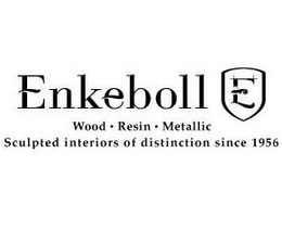 ENKEBOLL E WOOD · RESIN · METALLIC SCULPTED INTERIORS OF DISTINCTION SINCE 1956 trademark