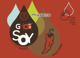 MARUSO GHOST SOY NATURALLY BREWED SAUCE GHOST PEPPER THICK BLACK BEAN SOY trademark
