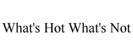 WHAT'S HOT WHAT'S NOT trademark