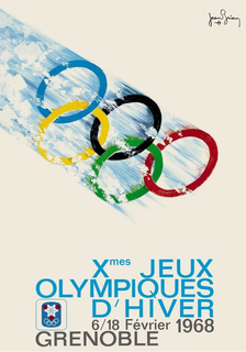 XMES JEUX OLYMPIQUES D'HIVER 6/18 FÉVRIER 1968 GRENOBLE JEAN BRIAN trademark