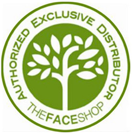 AUTHORIZED EXCLUSIVE DISTRIBUTOR THEFACESHOP trademark