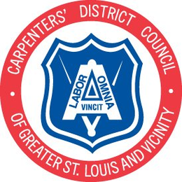 CARPENTERS' DISTRICT COUNCIL · OF GREATER ST. LOUIS AND VICINITY · LABOR OMNIA VINCIT trademark