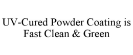 UV-CURED POWDER COATING IS FAST CLEAN & GREEN trademark