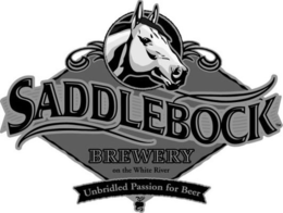 SADDLEBOCK BREWERY ON THE WHITE RIVER UNBRIDLED PASSION FOR BEER trademark
