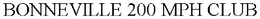 BONNEVILLE 200 MPH CLUB trademark