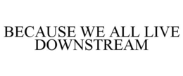 BECAUSE WE ALL LIVE DOWNSTREAM trademark