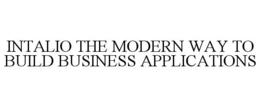 INTALIO THE MODERN WAY TO BUILD BUSINESS APPLICATIONS trademark