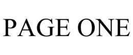 PAGE ONE trademark