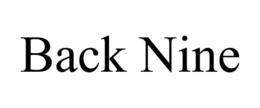 BACK NINE trademark