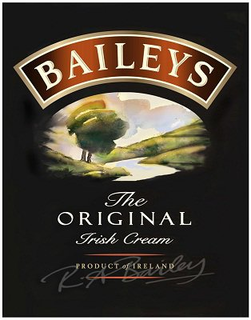 BAILEYS THE ORIGINAL IRISH CREAM PRODUCT OF IRELAND R A BAILEY trademark