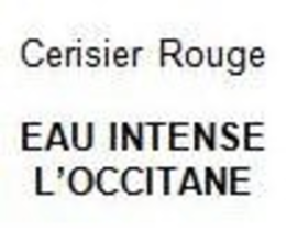 CERISIER ROUGE EAU INTENSE L'OCCITANE trademark