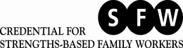 CREDENTIAL FOR STRENGTHS-BASED FAMILY WORKERS SFW trademark