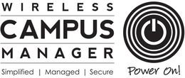 WIRELESS CAMPUS MANAGER SIMPLIFIED | MANAGED | SECURE POWER ON! trademark